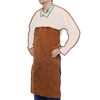 Lava Brown™ split cow leather welding bib apron for 44-7800, 44-2800, 38-4330, 33-2300, 91 cm long and 60 cm wide type 44-7836